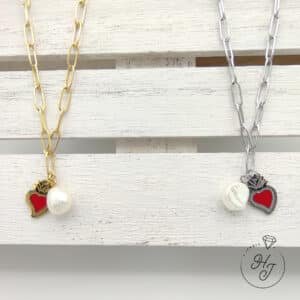 Collana Heart Pearl